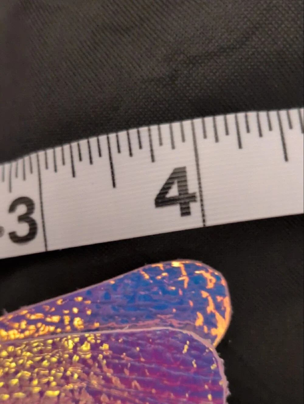 Hand Made Leather Iridescent Dragonfly Bag Charm — Purple Accent
